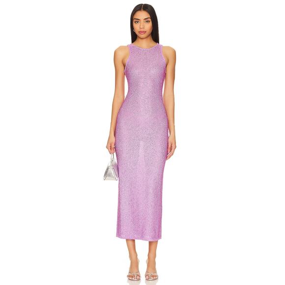 Lovers and Friends Hollis Sequin Embellished Beachy Coastal Party Lavender Small - Picture 2 of 12